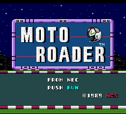 Moto Roader Title Screen